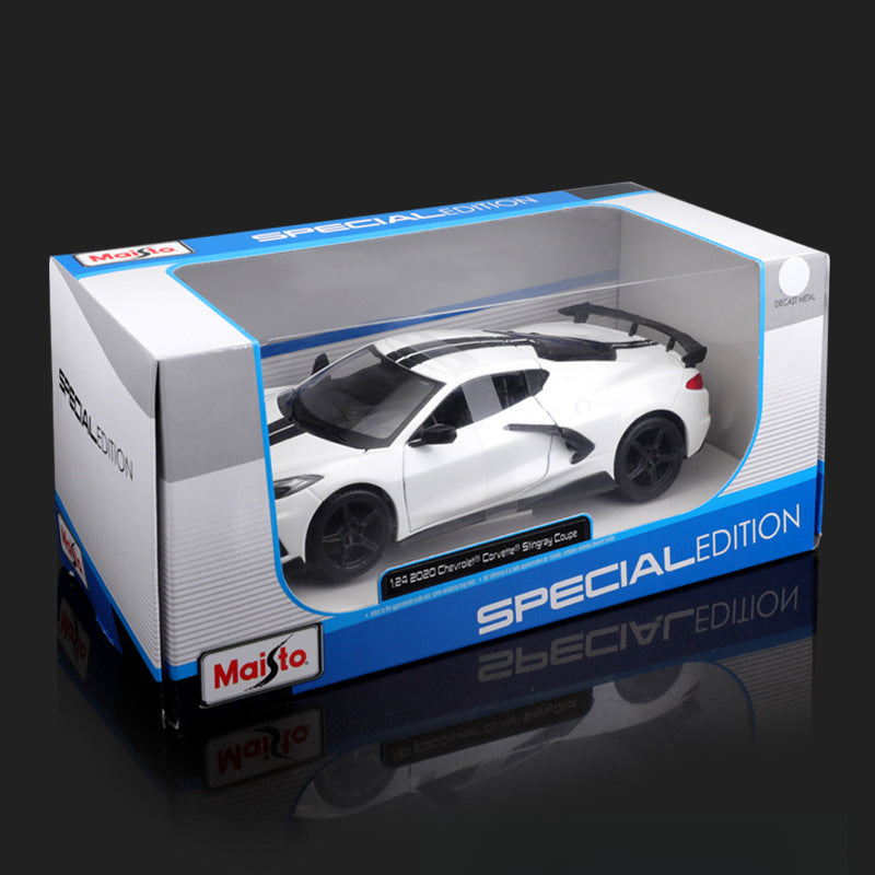 Maisto 1:24 2020 Chevrolet Corvette White Die Cast Car Model MODCOLS