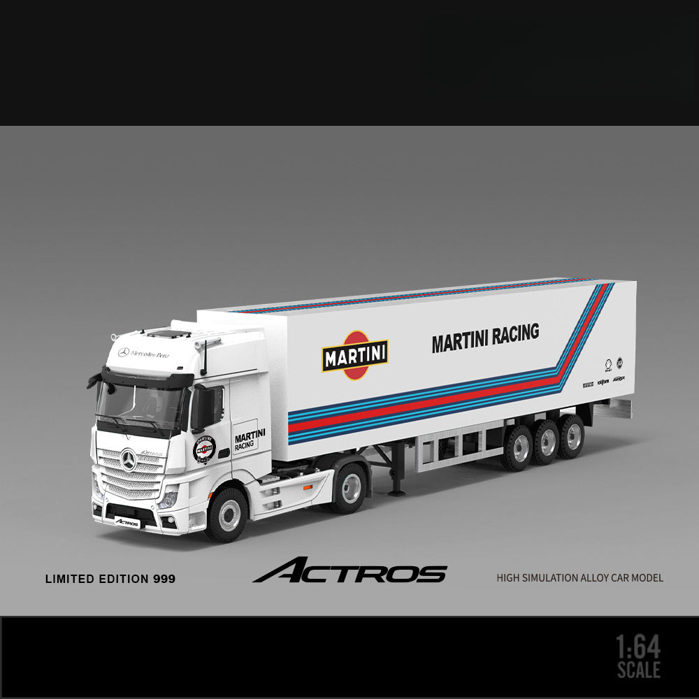 TM * PERKA 1:64 Mercedes Benz Actros Container Truck Premium Die Cast Model MODCOLS