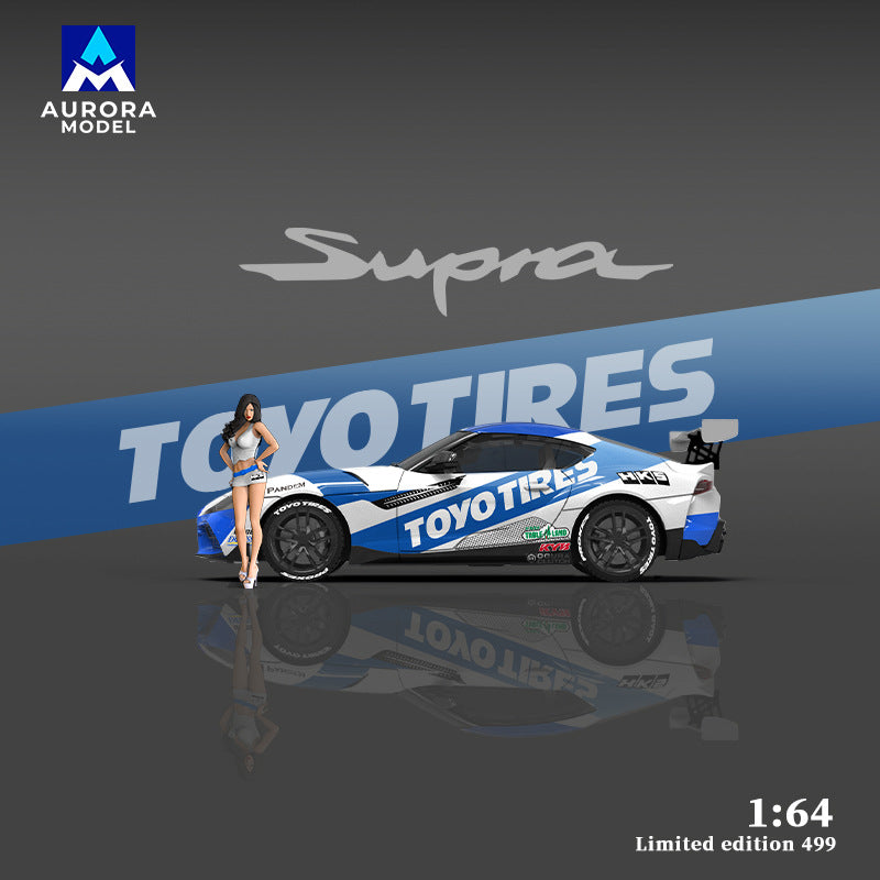 1:64 AM Toyota Supra A90 Toyo Tires D1GP Drift Car Diecast Model MODCOLS