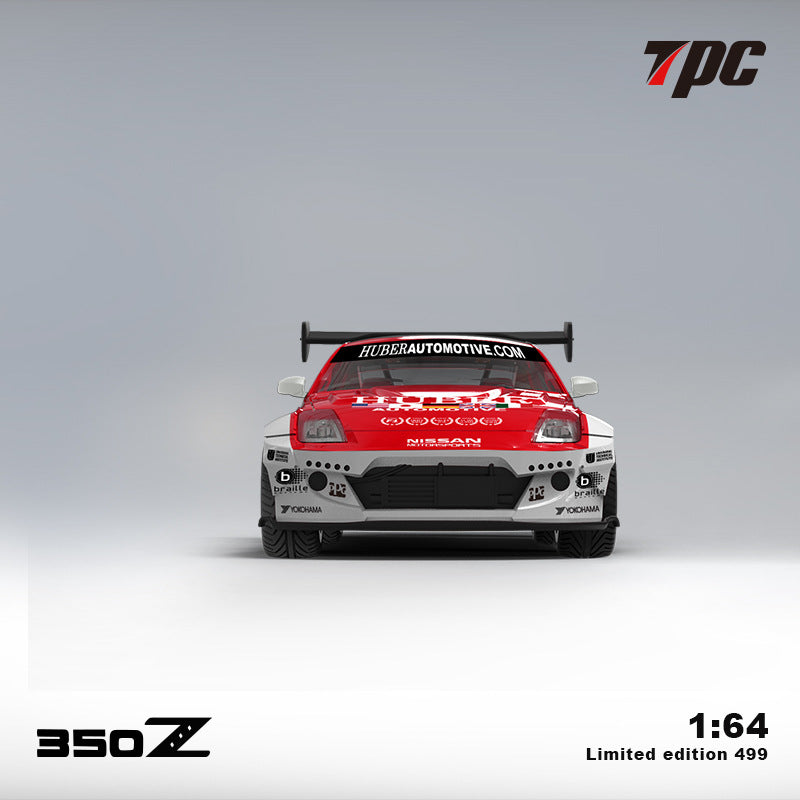 TPC 1:64 Nissan 350Z Red White 46 Die Cast Alloy Car Model MODCOLS