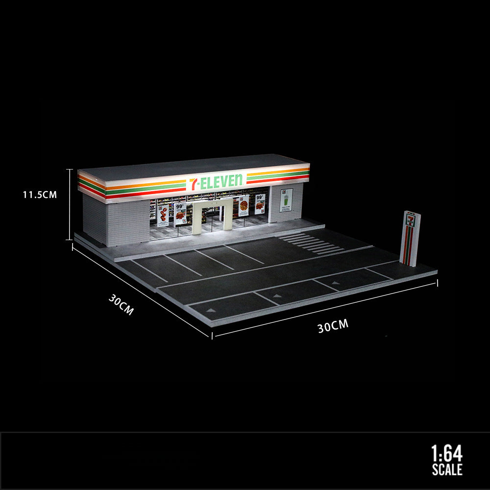 MoreArt 1:64 7 ELEVEN 711 Lawson Convenience Store Scene Model MODCOLS