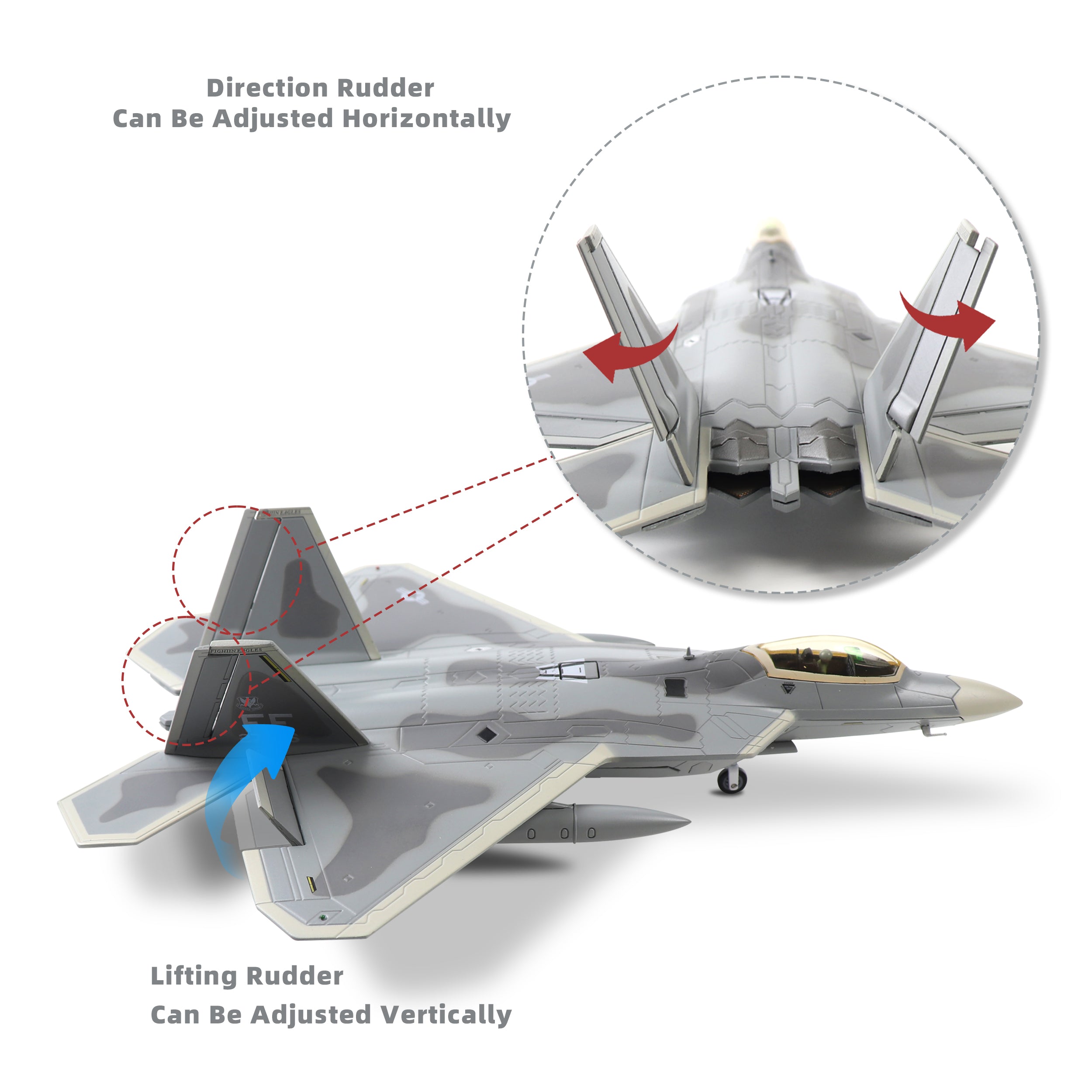 1/72 F-22 Raptor Die-cast Fighter Jet Model – 27th FS USAF