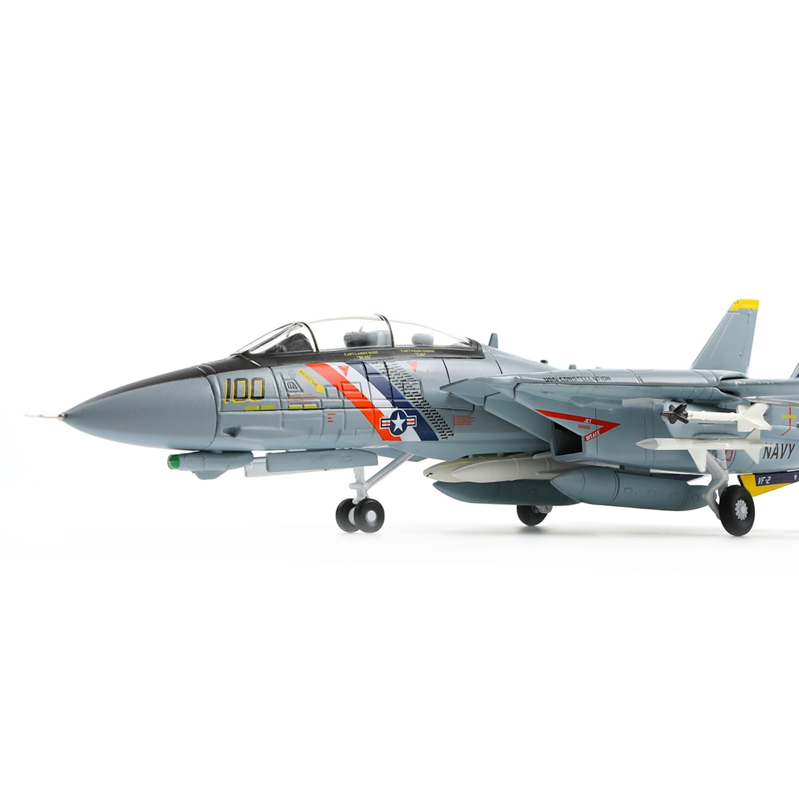 1/72 F-14A Tomcat VF-2 Bounty Hunters Diecast Fighter Jet Model with Stand