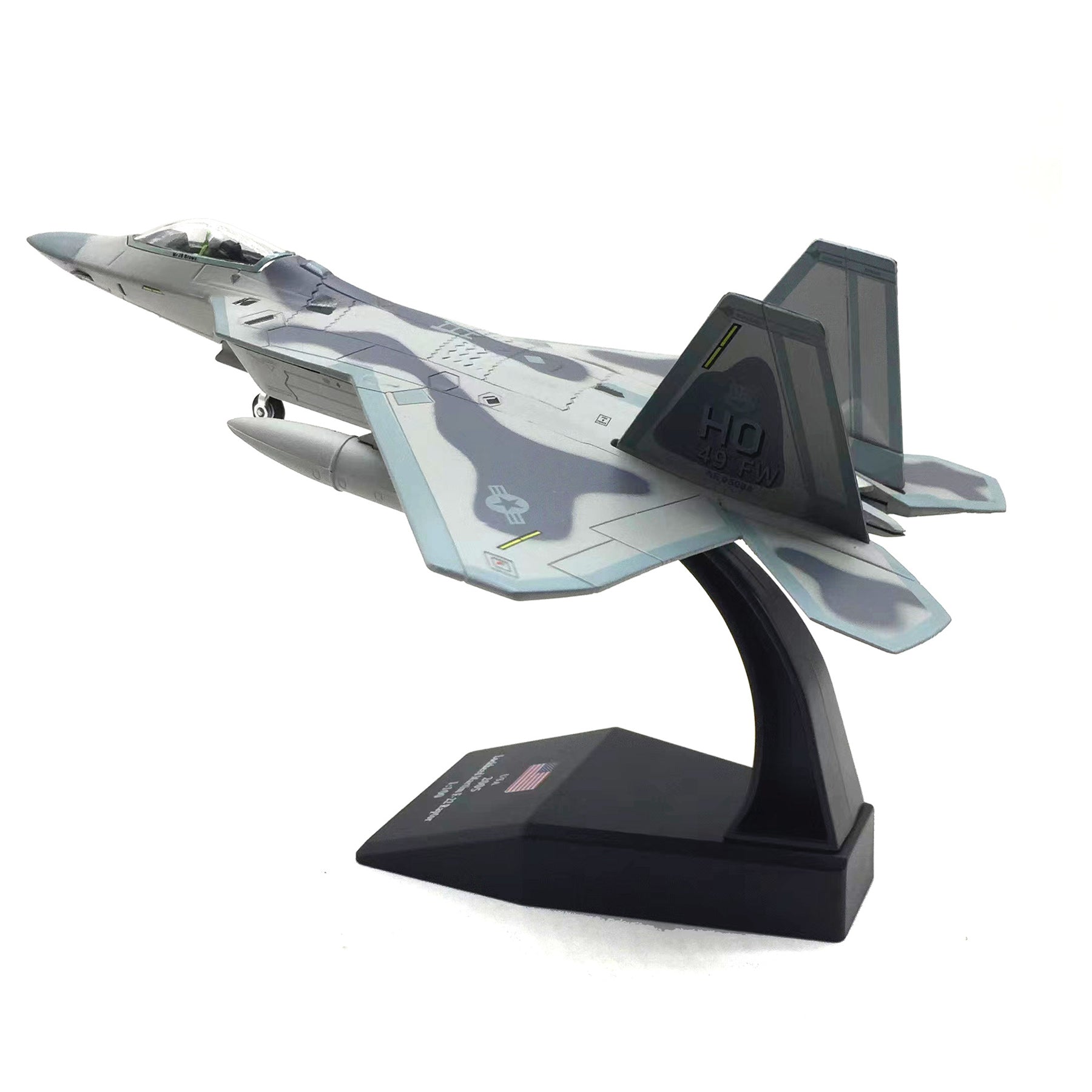 1/100 F-22 Raptor Die-cast Fighter Jet Model – USAF Aircraft