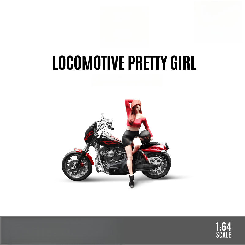 MoreArt 1:64 Motorcycle Girl Resin Figure Set MODCOLS