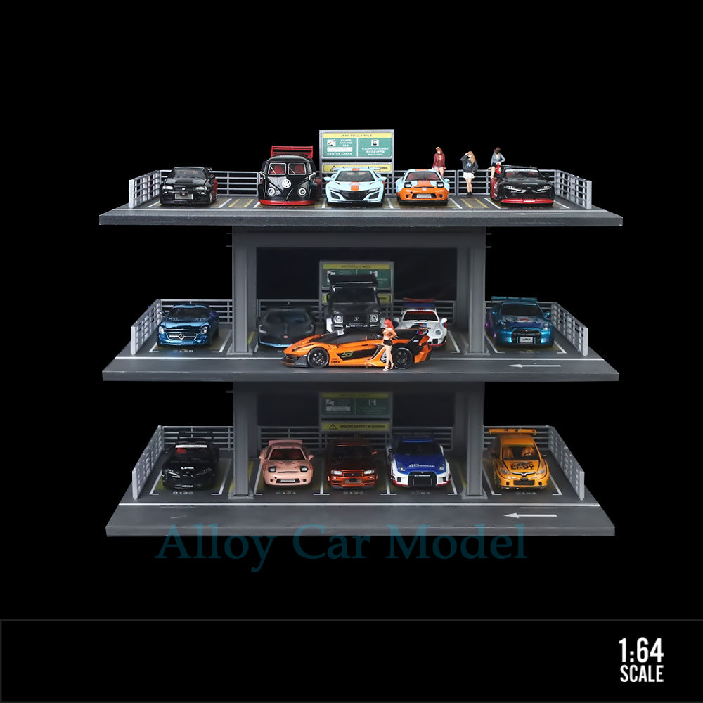 MoreArt 1:64 Three Floor Parking Garage Scene Model (Section B) MODCOLS