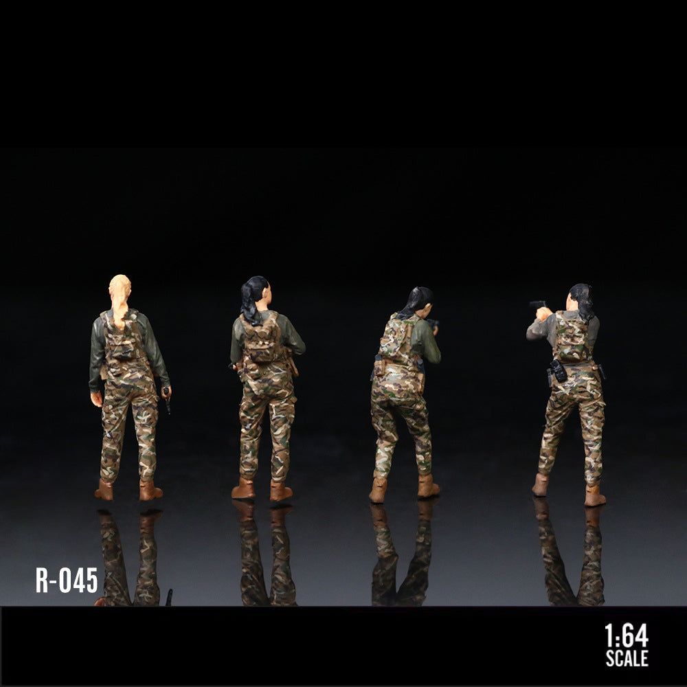 MoreArt 1:64 Special Forces Female Figure Resin Set MODCOLS