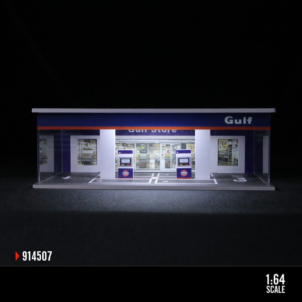 MoreArt 1:64 Simple Gas Station Display Scene Model MODCOLS