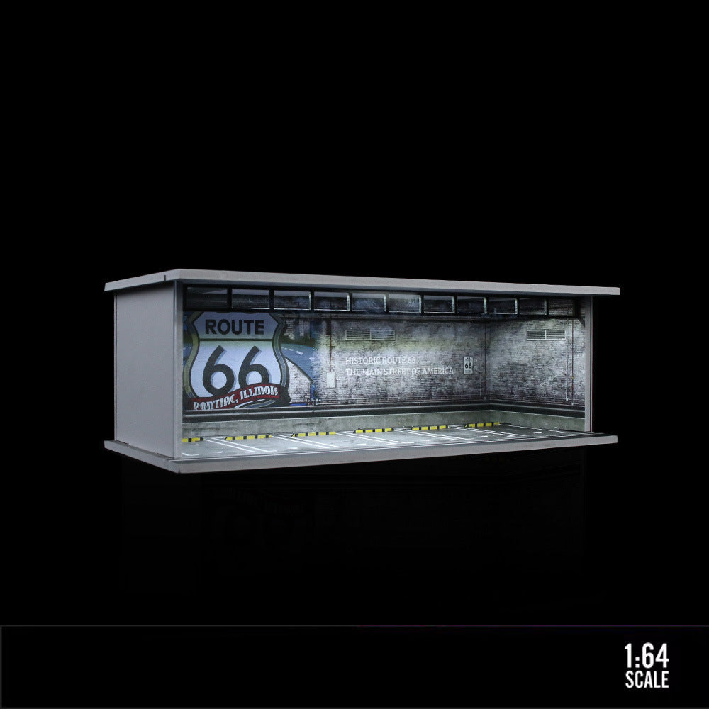 MoreArt 1:64 Lighted Parking Lot Assembly Diorama Scene MODCOLS