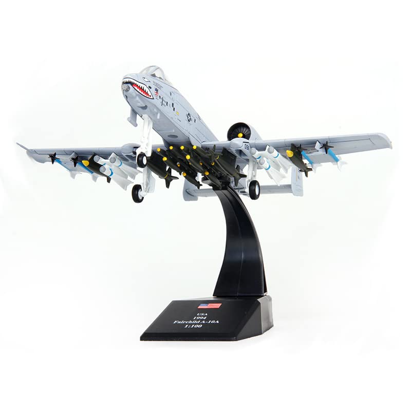1/100 A-10 Thunderbolt II Warthog Diecast Fighter Jet Model Alloy Military Aircraft