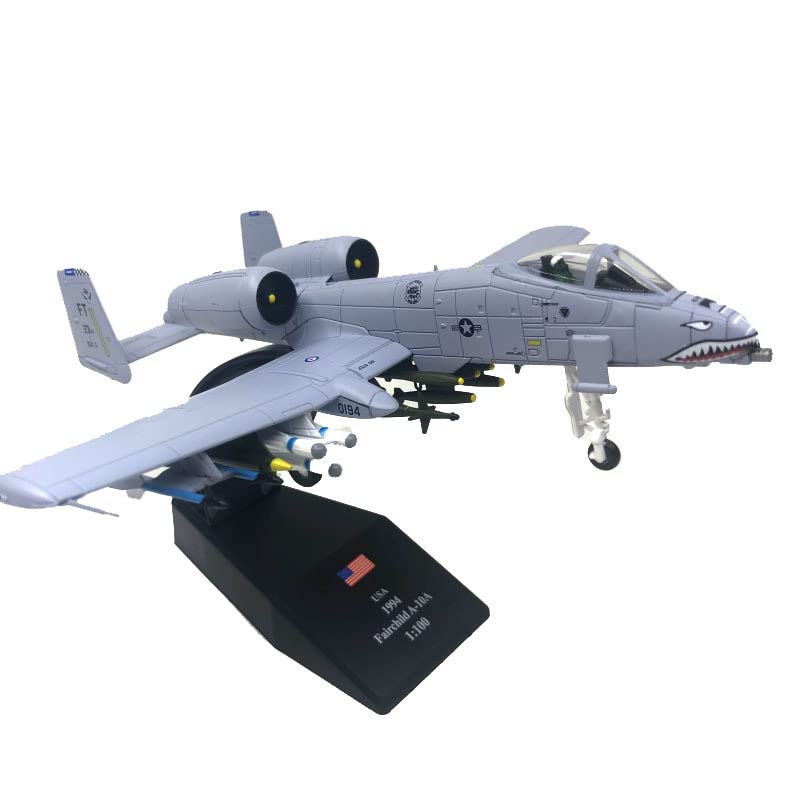 1/100 A-10 Thunderbolt II Warthog Diecast Fighter Jet Model Alloy Military Aircraft