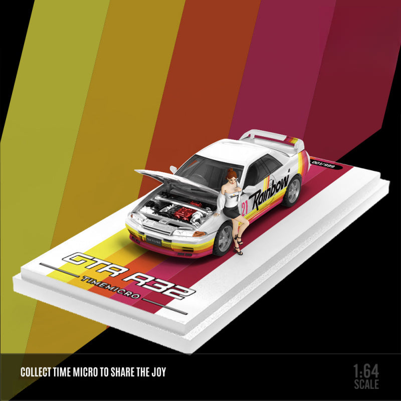 TimeMicro 1:64 Nissan GTR R32 Racing Livery Diecast Car Model MODCOLS