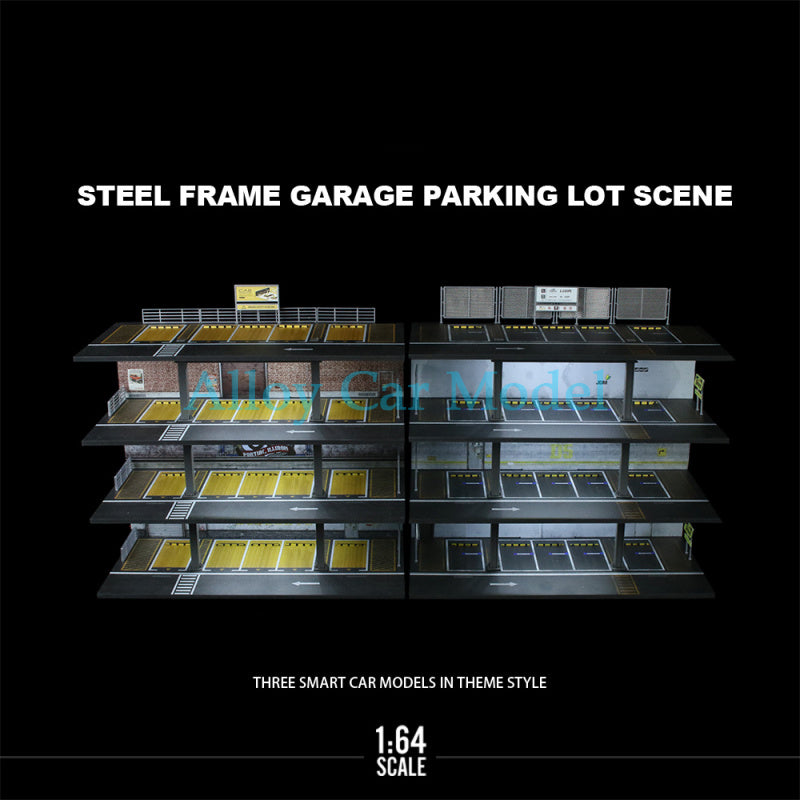 MoreArt 1:64 Steel Frame Garage Lighted Display Scene Model MODCOLS