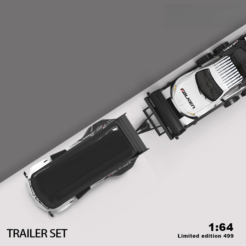 AM Aurora 1:64 Black & White Falken Livery Die Cast Car Model Set MODCOLS