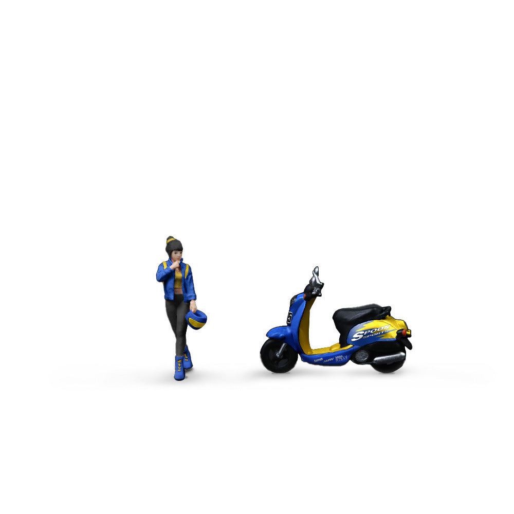 TimeMicro & MoreArt 1:64 Vintage Scooter SPOON Series Model Set MODCOLS