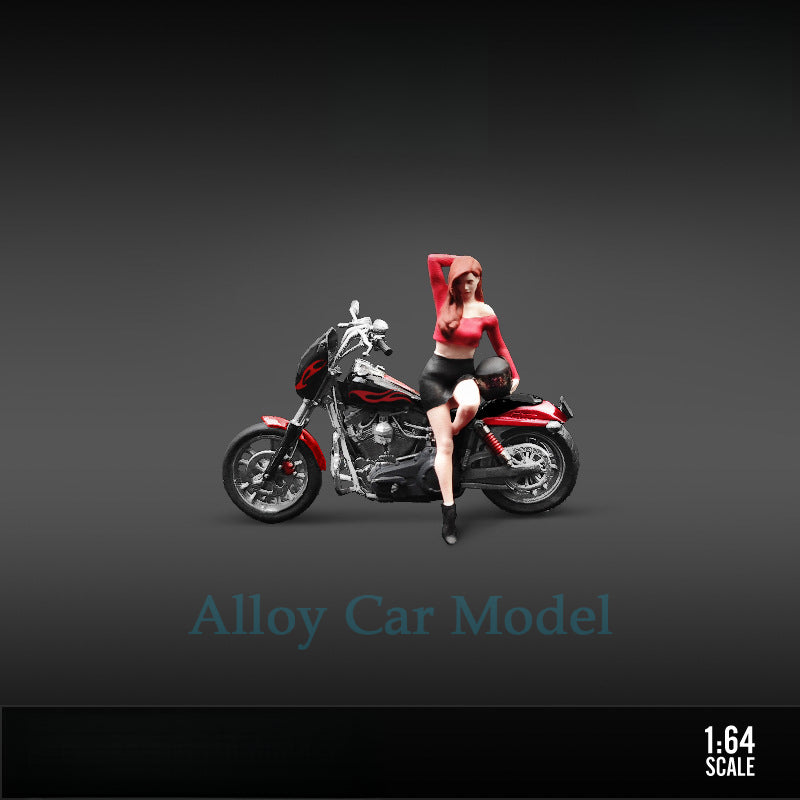 MoreArt 1:64 Motorcycle Girl Resin Figure Set MODCOLS