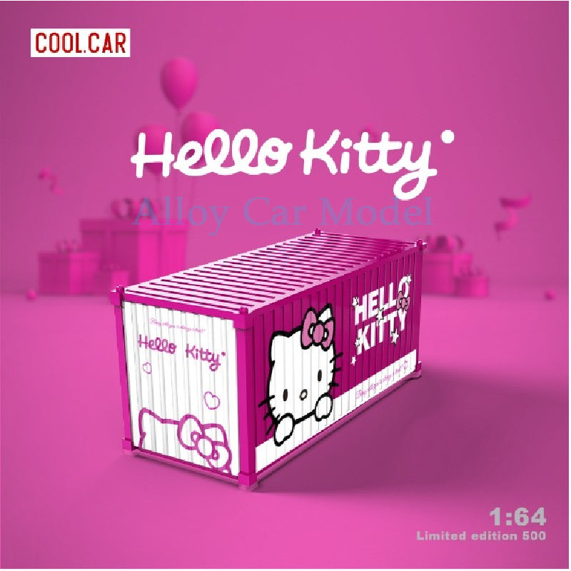 Cool Car 1:64 Beetle Kitty Pink Container Diecast Model Set MODCOLS
