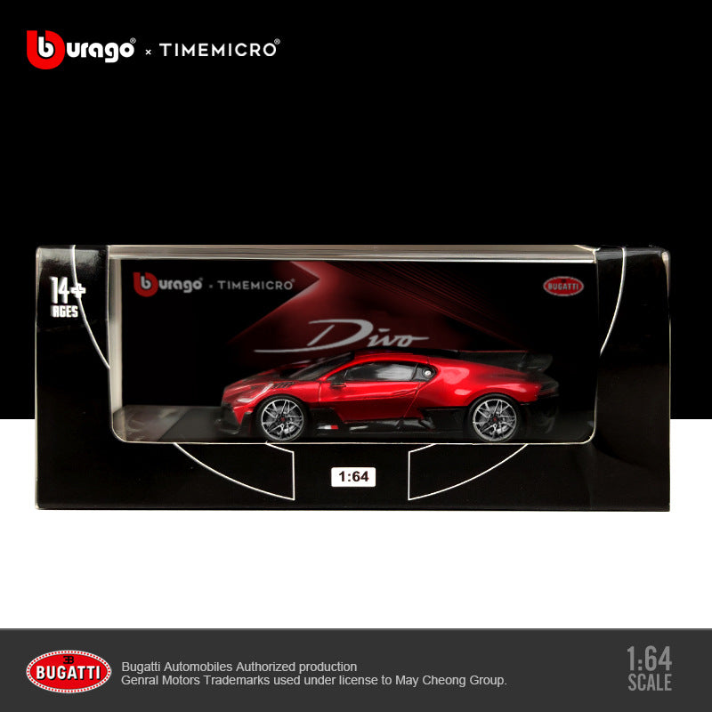 Time Micro 1:64 Red Bugatti DIVO Diecast Model MODCOLS