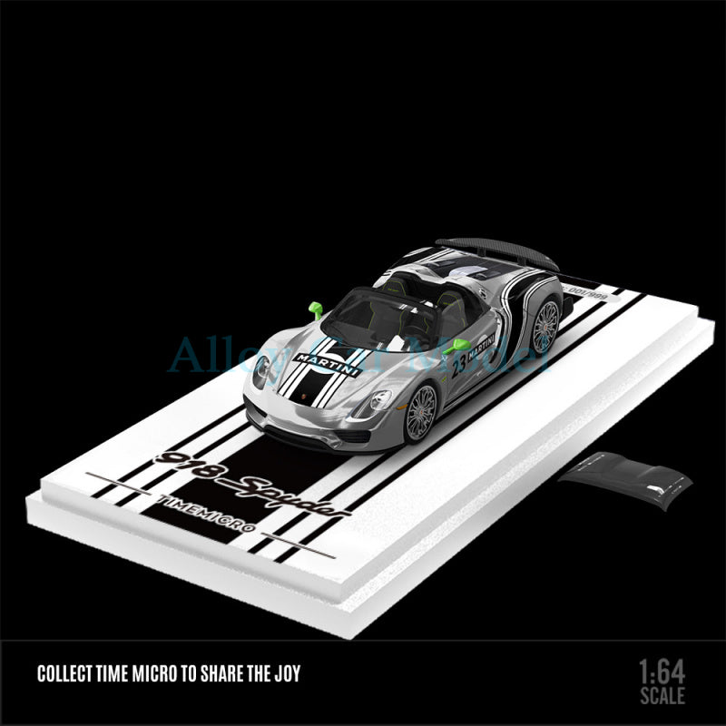 TimeMicro 1:64 Porsche 918 Spyder Martini Diecast Model MODCOLS