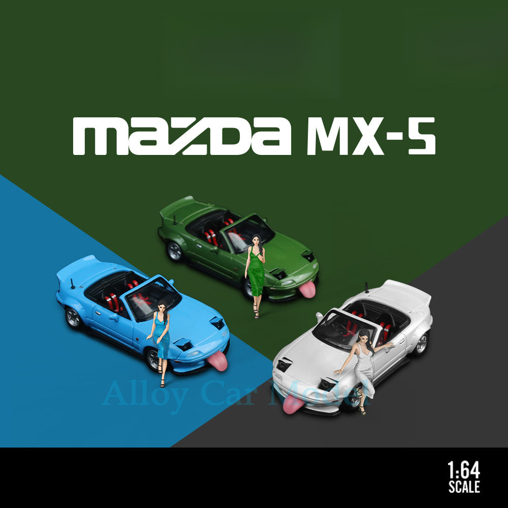 TimeMicro 1:64 Mazda MX5 Solid Color Diecast Model MODCOLS