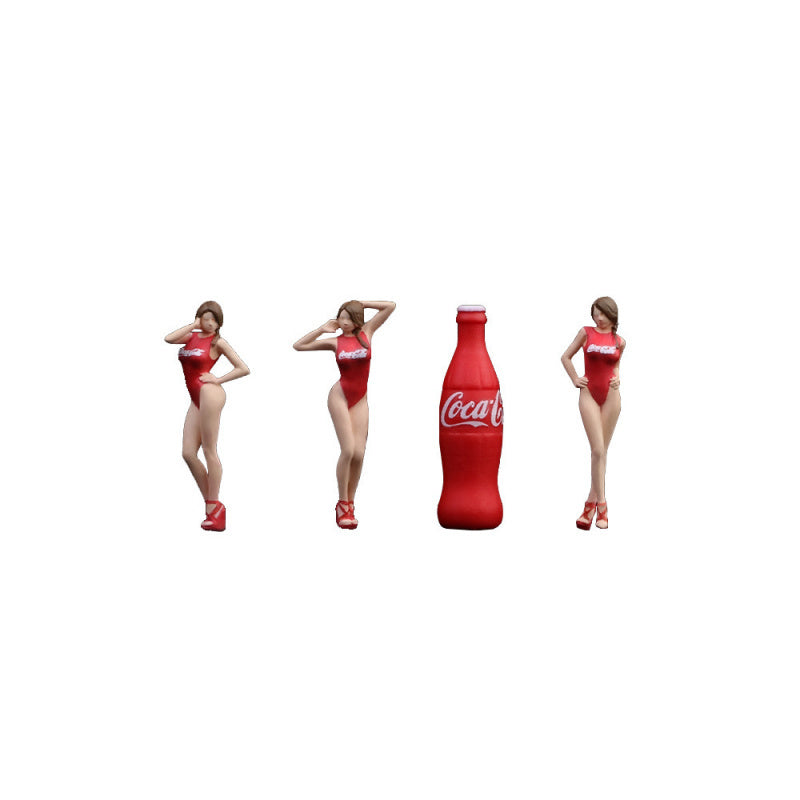 MoreArt 1:64 Coca Cola Girls Resin Figure Set for Diorama MODCOLS