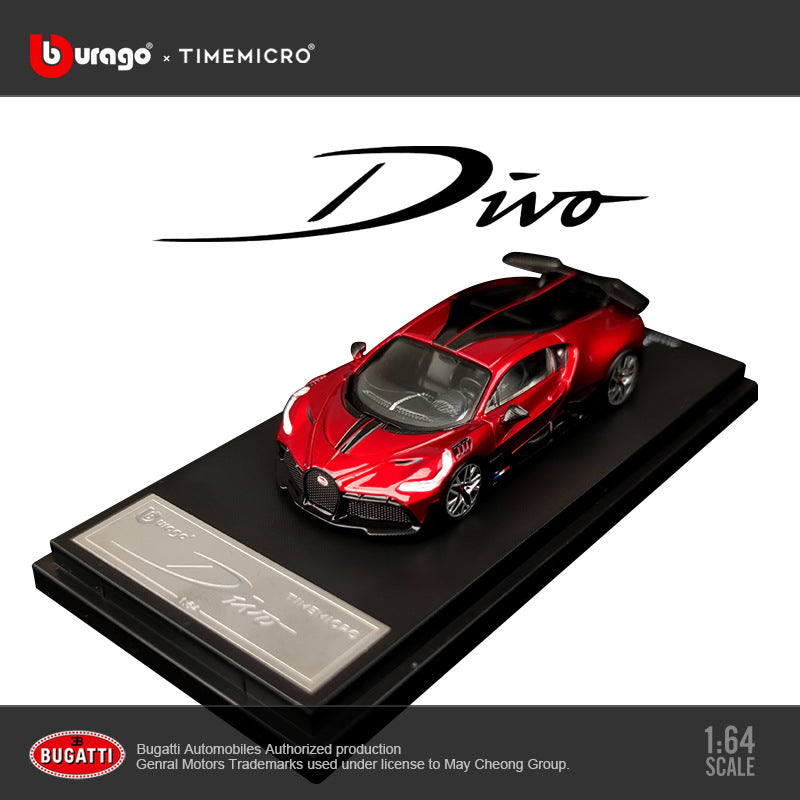 Time Micro 1:64 Red Bugatti DIVO Diecast Model MODCOLS