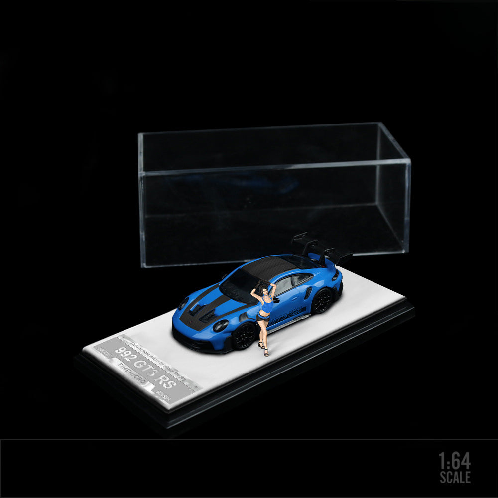 TIMEMICRO 1:64 Porsche 992 GT3 RS Glacier Blue & Midnight Blue Diecast Model MODCOLS