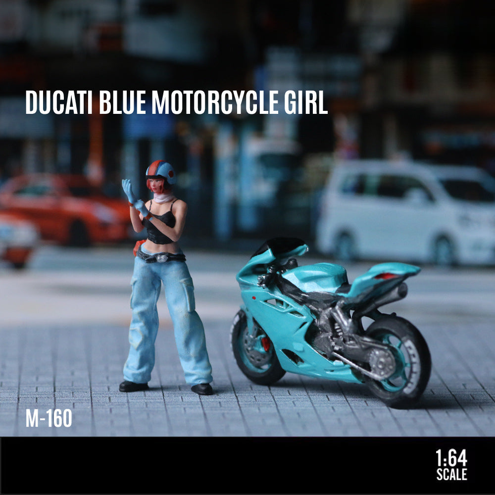 MoreArt 1:64 Ducati Motorcycle Girl Resin Figure Set MODCOLS