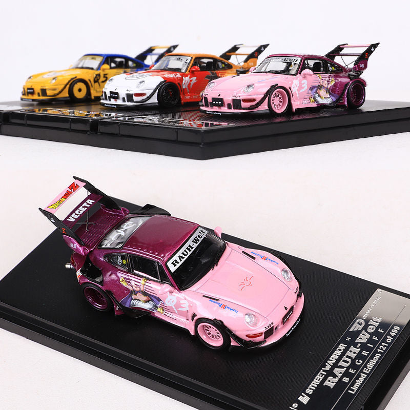 SW 1:64 Porsche RWB 993 Widebody Diecast Model with Anime Livery MODCOLS