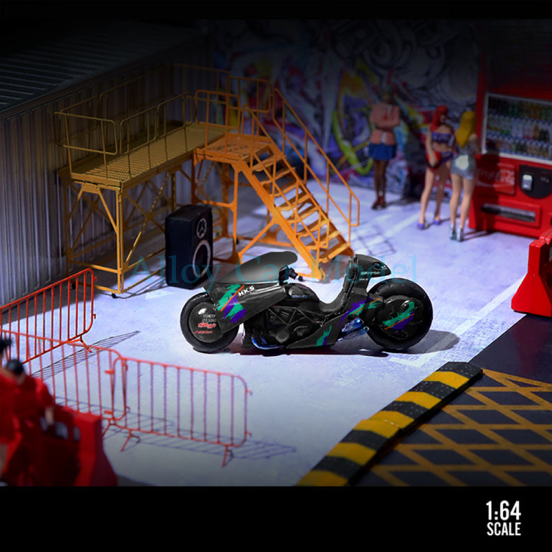 MoreArt 1:64 Akira Motorcycle Figurine Set Resin Model MODCOLS