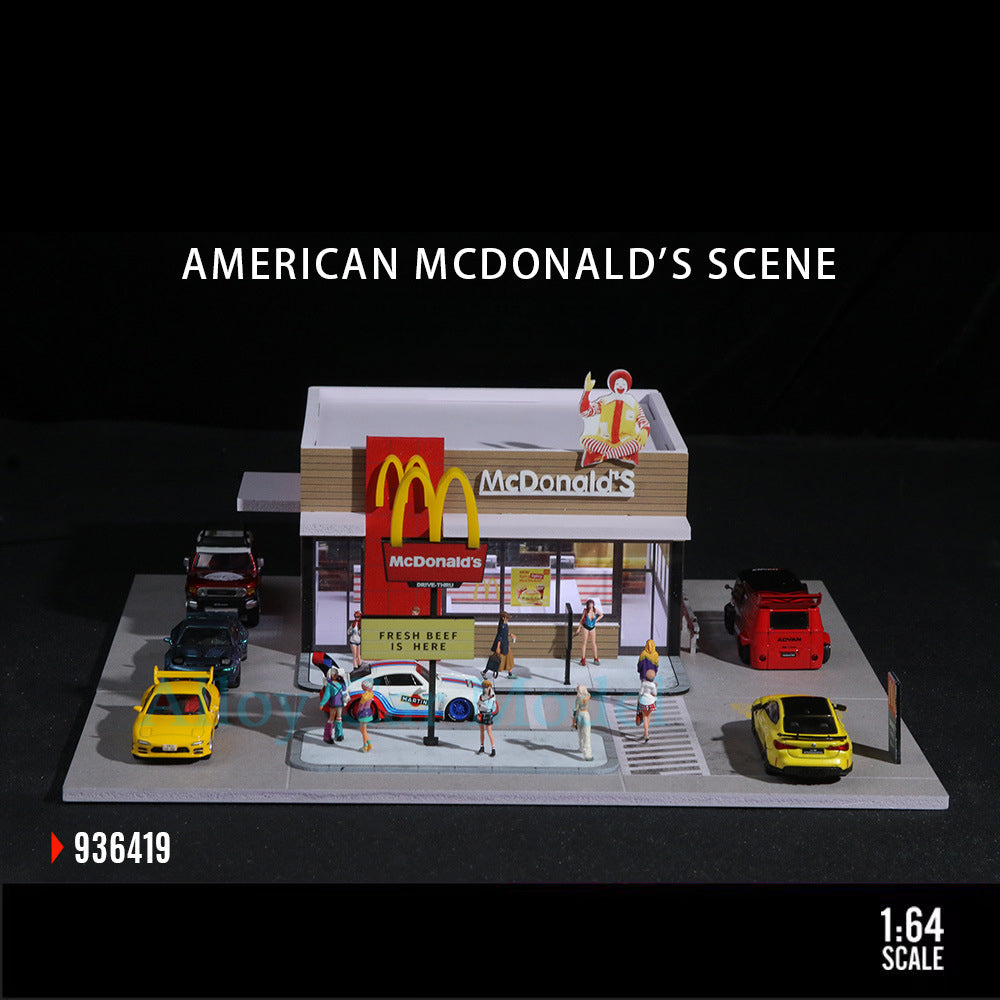 MoreArt 1:64 American McDonald’s Light Up Scene Model MODCOLS