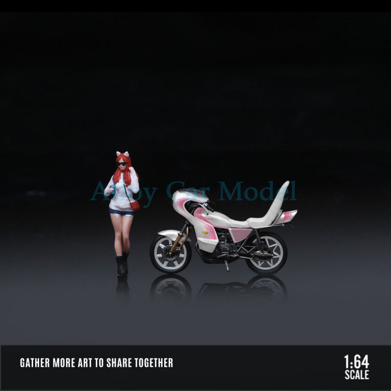 MoreArt 1:64 Bosozoku Motorcycle Girl Resin Figure Set MODCOLS