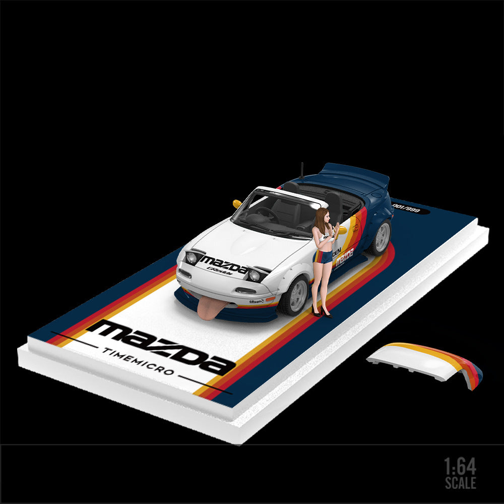 TimeMicro 1:64 Mazda MX 5 Red Bull & Livery Die Cast Model MODCOLS