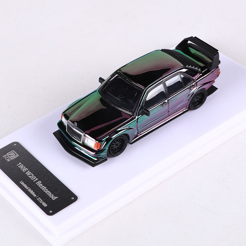 DCM 1:64 Mercedes Benz 190E W201 Electroplated Custom Diecast Car MODCOLS