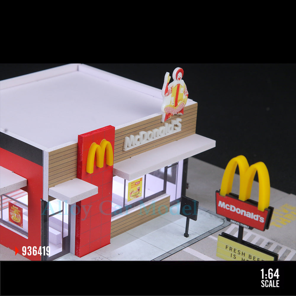 MoreArt 1:64 American McDonald’s Light Up Scene Model MODCOLS