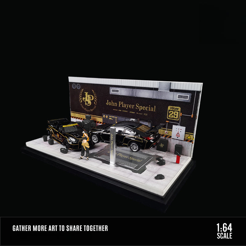 MoreArt 1:64 Nissan & Toyota HKS Auto Repair Workshop Diorama MODCOLS