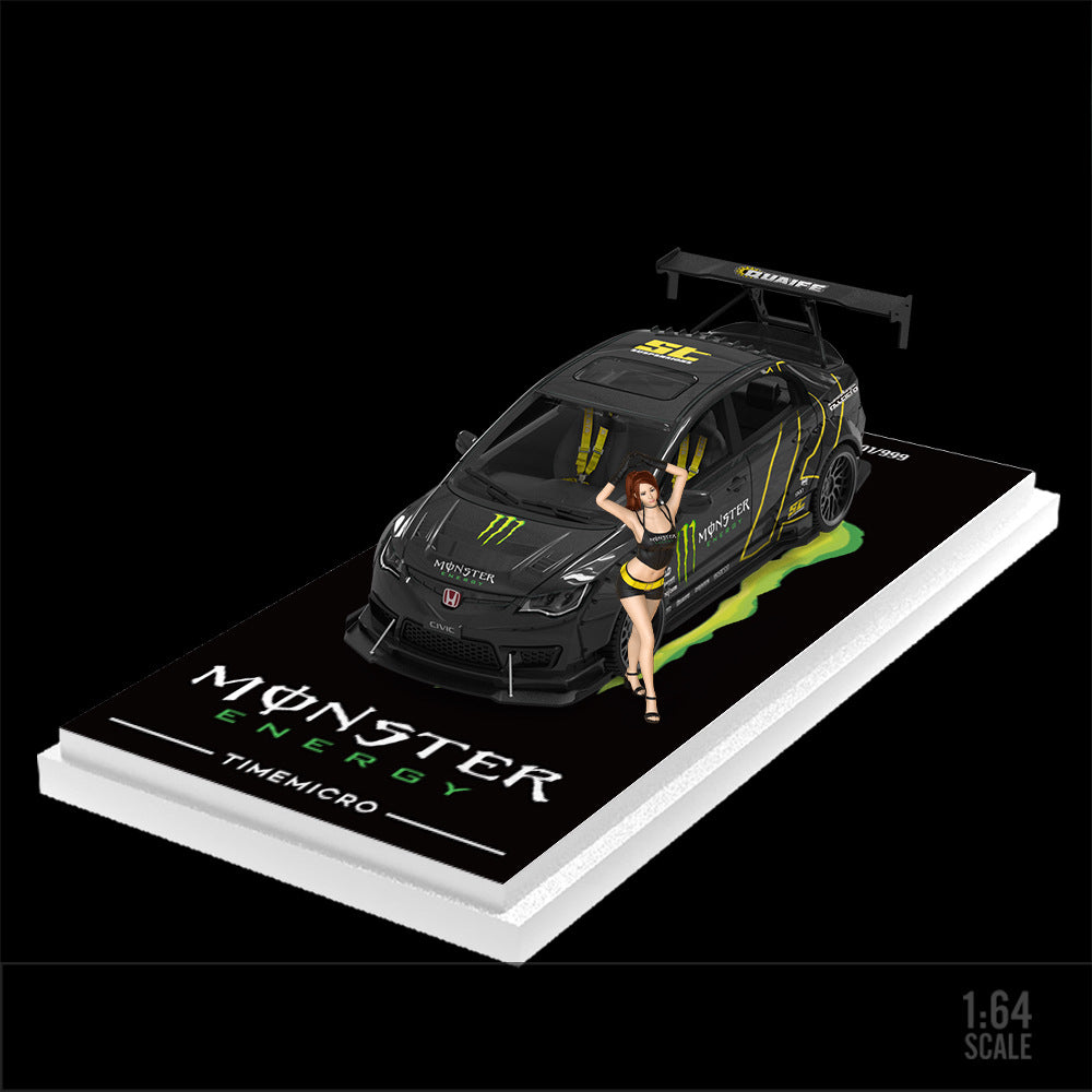 TIMEMICRO 1:64 Honda Civic Custom Marlboro & Monster Diecast Model MODCOLS