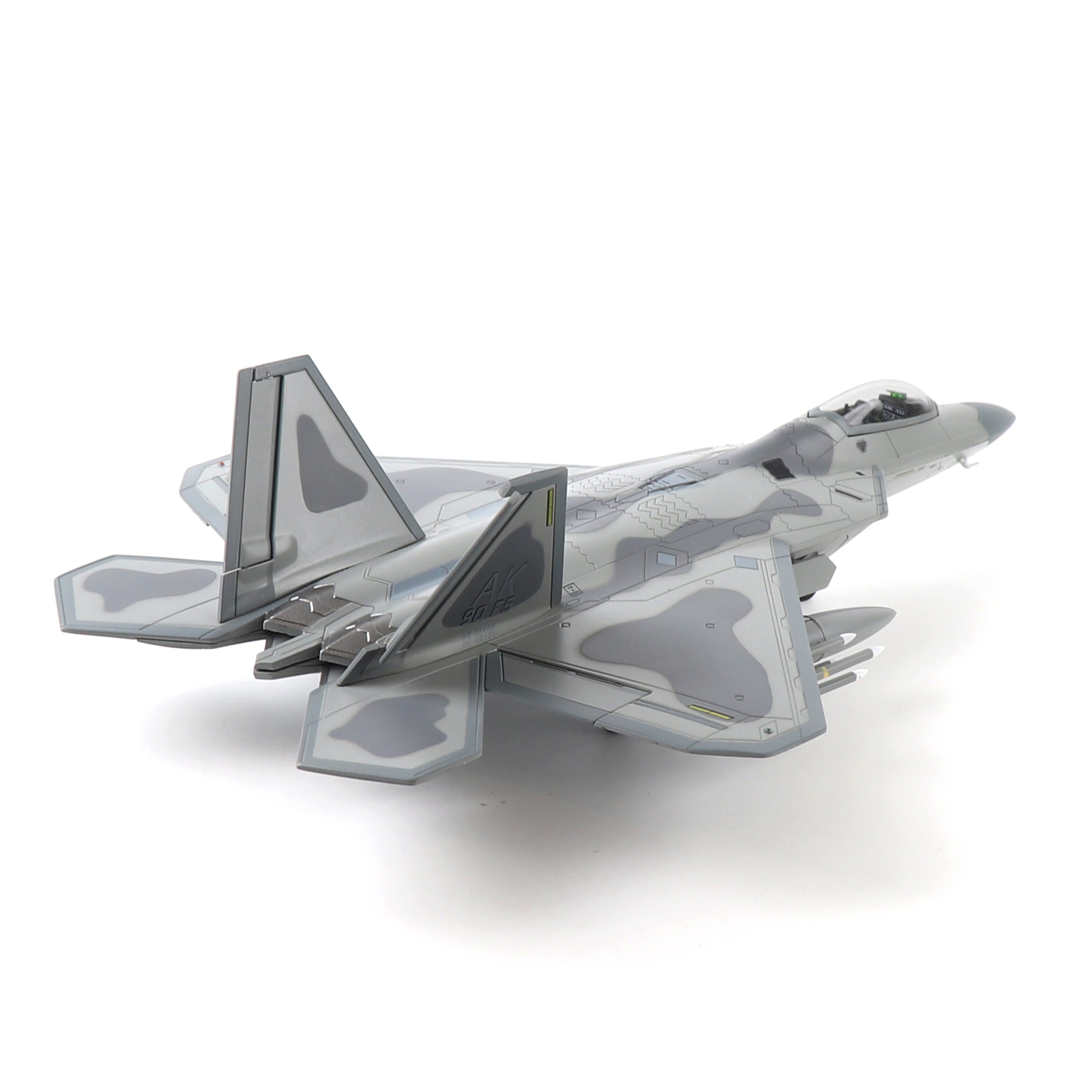 1/72 F-22 Raptor Die-cast Fighter Jet – AK 90FS USAF Model