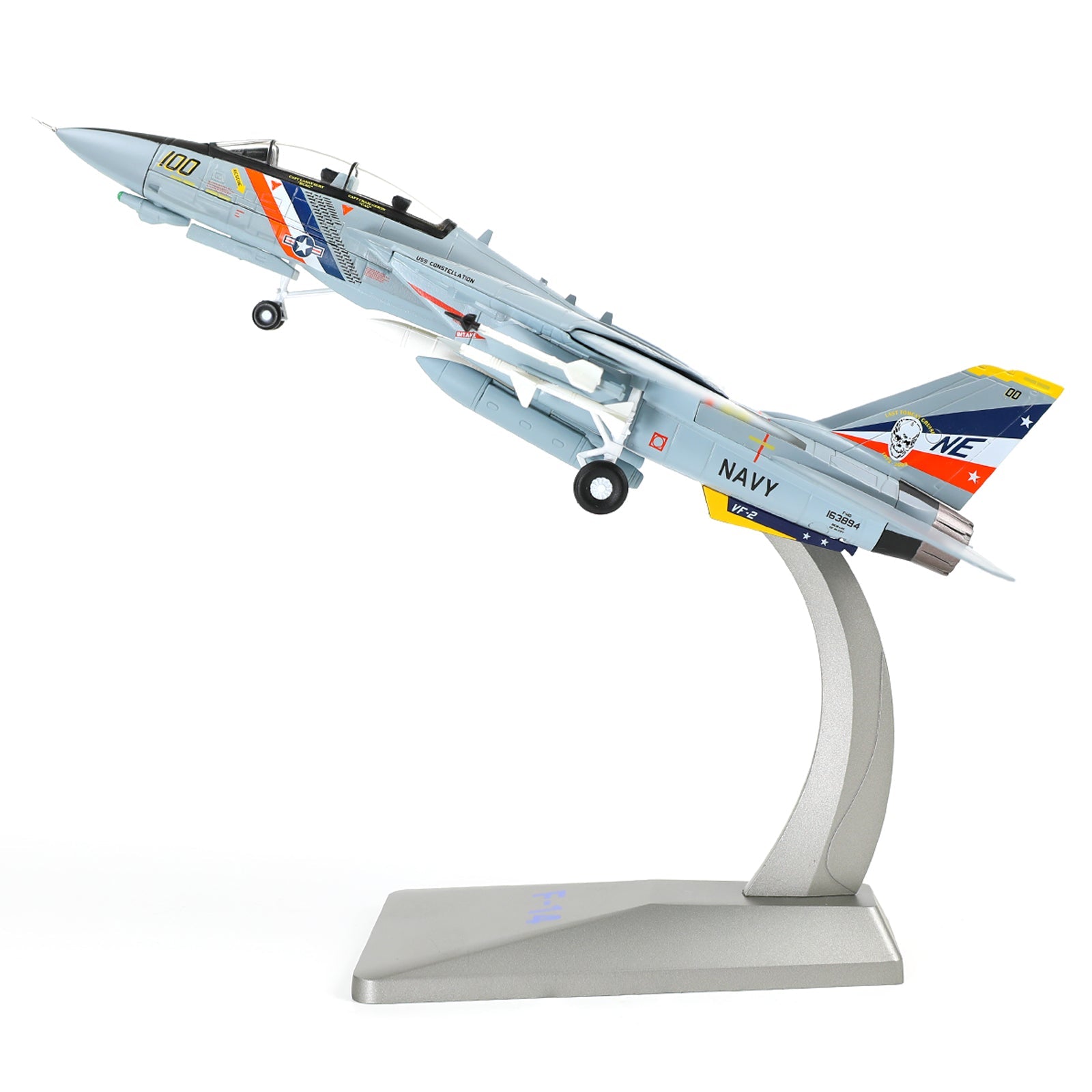 1/72 F-14A Tomcat VF-2 Bounty Hunters Diecast Fighter Jet Model with Stand