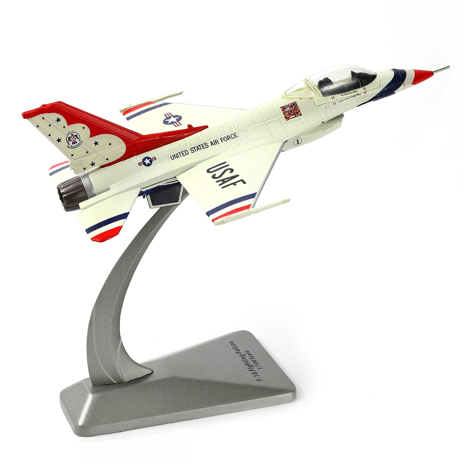 1/100 F-16C Thunderbird Diecast Fighter Jet Model – USAF Display Aircraft