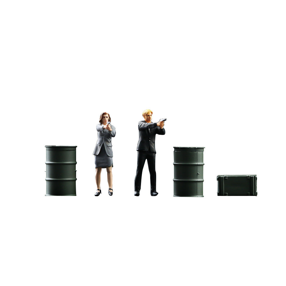 MoreArt 1:64 Cool Double Agent Figurine Set MODCOLS