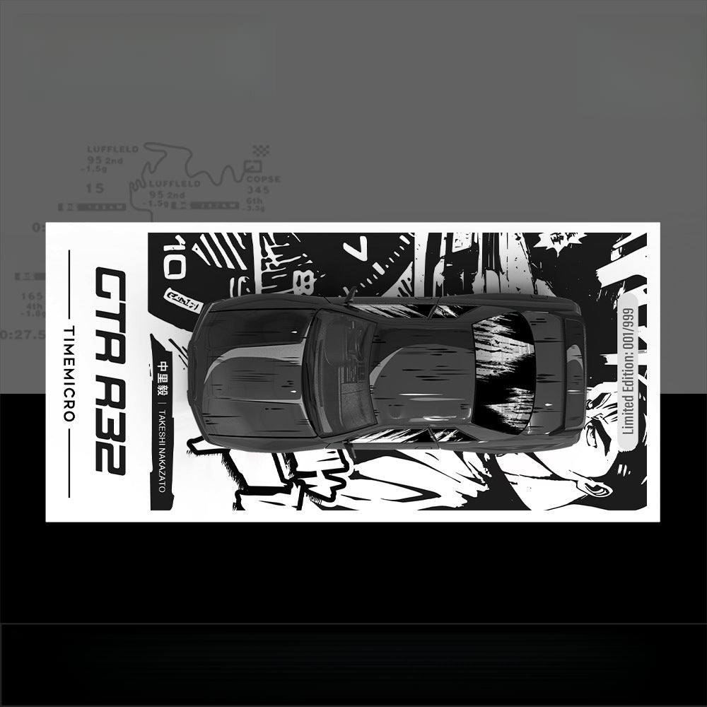 TimeMicro 1:64 Nissan GTR32 Initial D Manga Edition Diecast Model Car