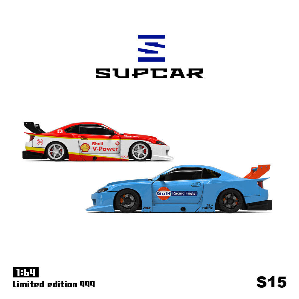 SUPCAR 1:64 Nissan S15 Shell & Gulf Oil Die cast Model MODCOLS