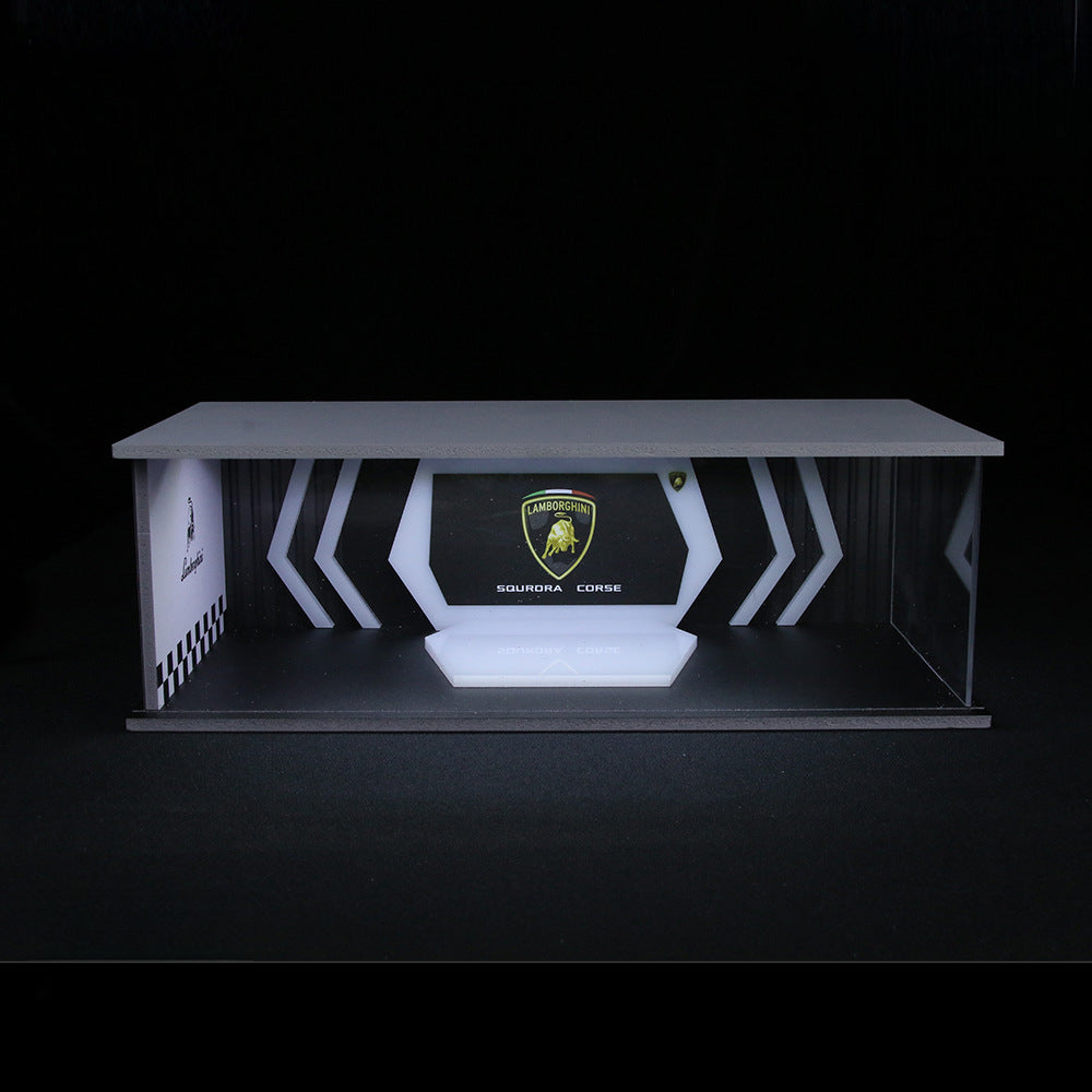 MoreArt 1:64 Lamborghini & Maserati Showroom – Lighted Display MODCOLS
