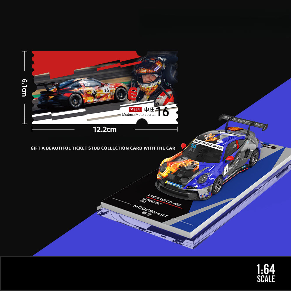 MD 1:64 2025 Carrera Cup Masters # 16 Diecast Model MODCOLS