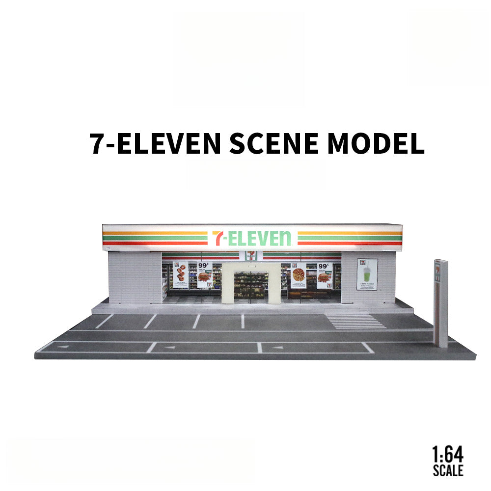MoreArt 1:64 7 ELEVEN 711 Lawson Convenience Store Scene Model MODCOLS
