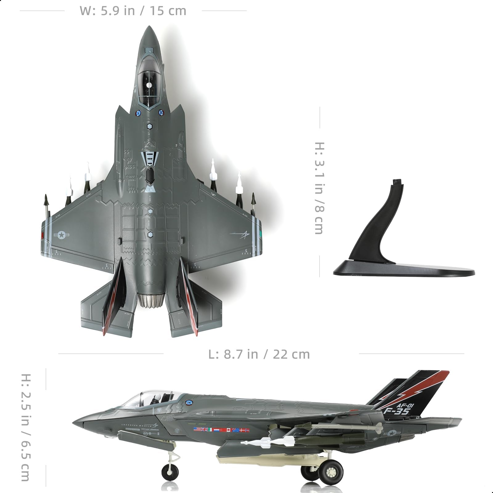 1/72 F-35A Lightning II AF-01 Beast Mode Die-cast Fighter Model