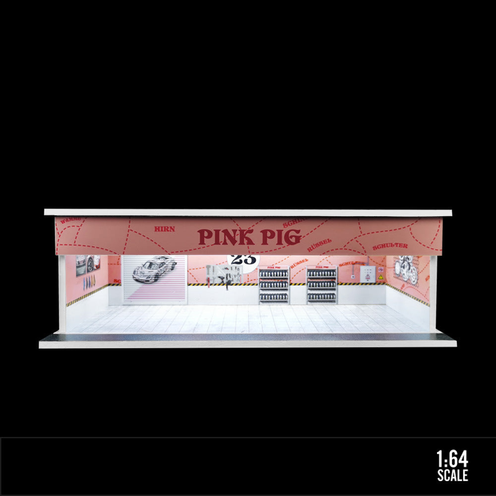MoreArt 1:64 Martini Falken ADVAN & Spoon Light Up Garage Workshop Diorama MODCOLS