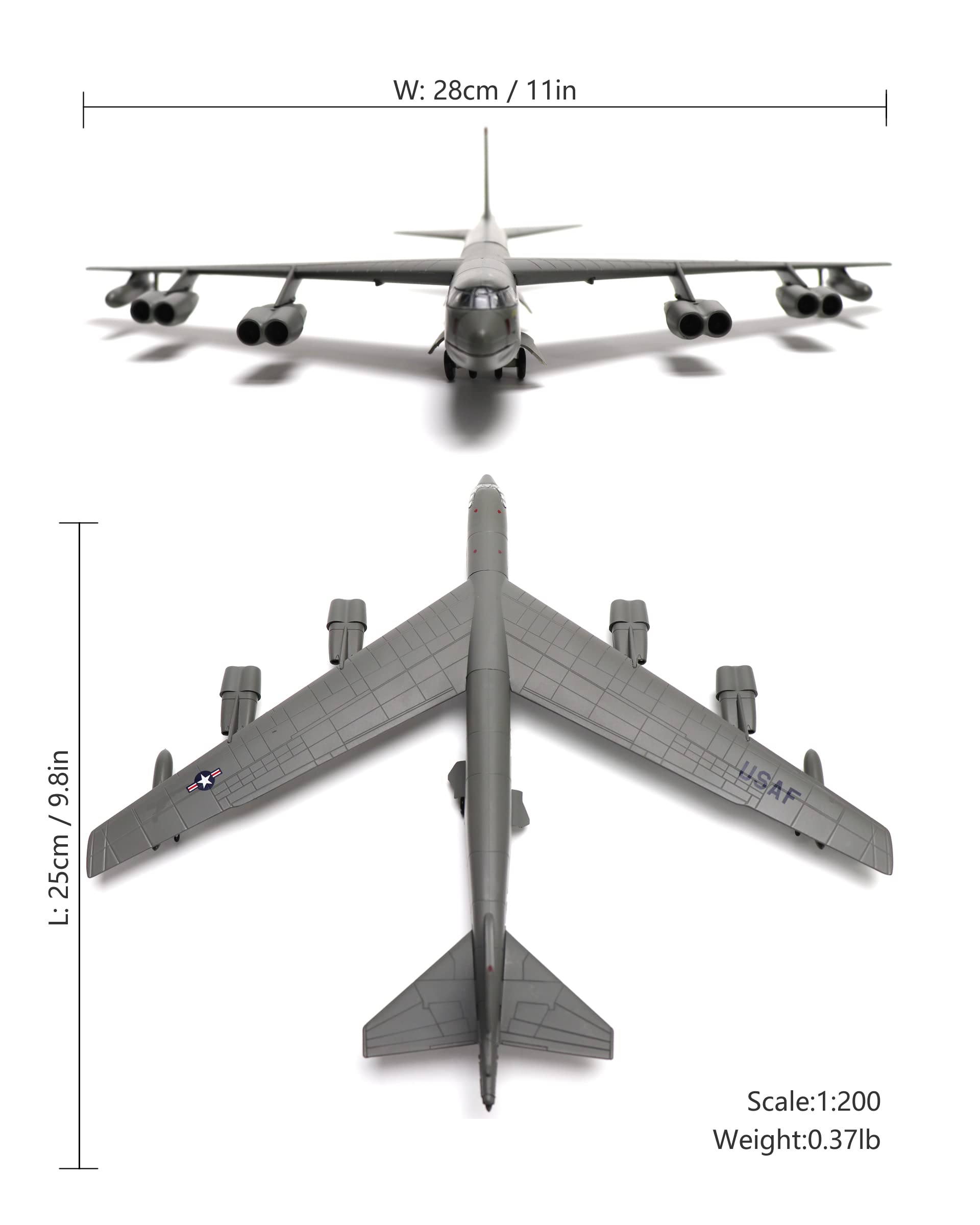 1/200 B-52 Stratofortress Bomber Diecast Model – USAF Alloy Aircraft