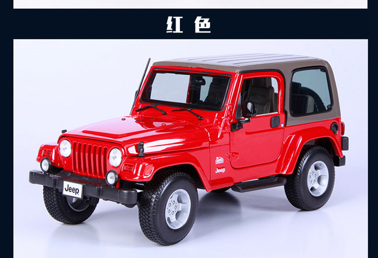 Maisto 1:18 Jeep Wrangler Sahara Diecast SUV Model MODCOLS